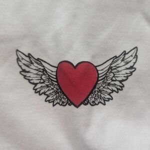 3/15$ Red Heart with Wings Graphic Blanket